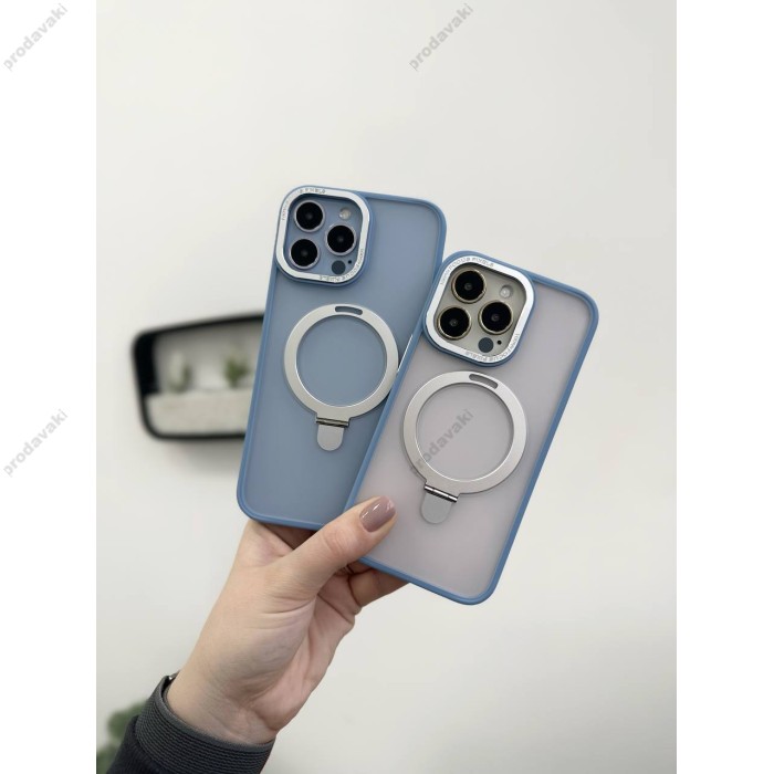Чохол MATTE Guard ring / holder MagSafe Case for iPhone 15 Sierra Blue