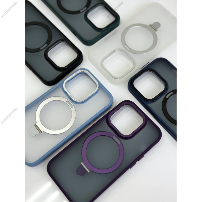 Чохол MATTE Guard ring / holder MagSafe Case for iPhone 15 Sierra Blue