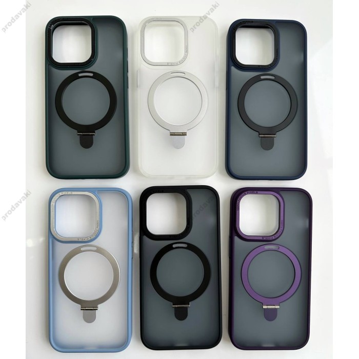 Чохол MATTE Guard ring / holder MagSafe Case for iPhone 15 Sierra Blue