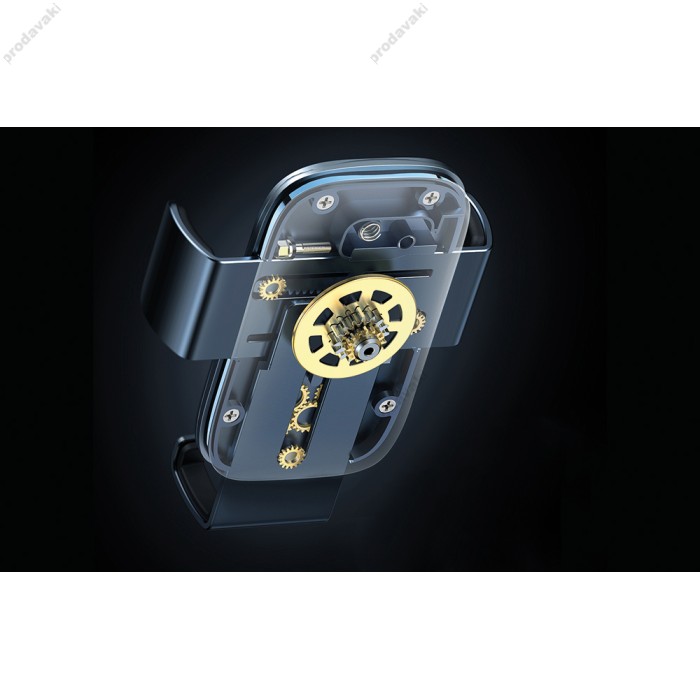 Автомобільний тримач Baseus Metal Age Ⅱ Gravity Car Mount (Round Air Vent Version) Dark Grey SUJS030013