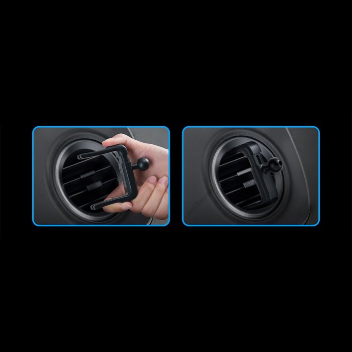 Автомобільний тримач Baseus Metal Age Ⅱ Gravity Car Mount (Round Air Vent Version) Dark Grey SUJS030013