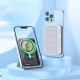 Повербанк портативний акумулятор Power bank Hoco Q10A Transparent MagSafe магнітний 20W 10000 mAh White