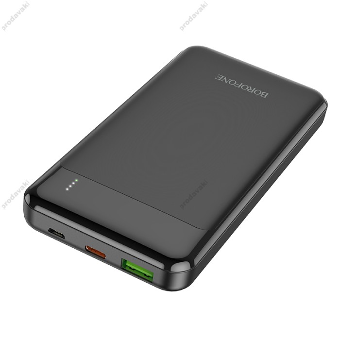 Повербанк портативний акумулятор Power bank BOROFONE BJ19 Incredible PD 20W 10000 mAh Black