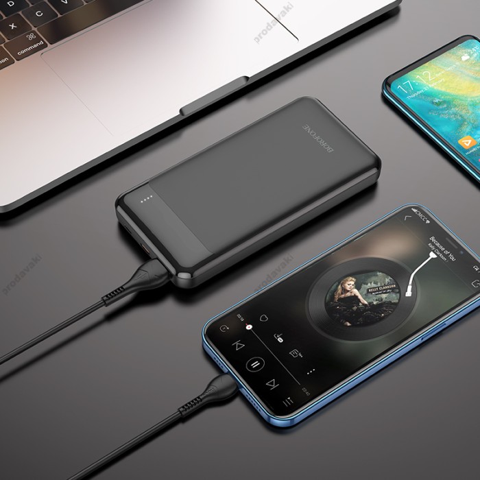 Повербанк портативний акумулятор Power bank BOROFONE BJ19 Incredible PD 20W 10000 mAh Black