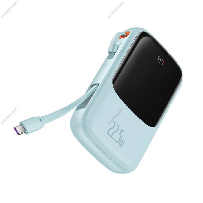 Повербанк портативний акумулятор Power bank Baseus Qpow Pro Digital 22.5W 10000 mAh Blue PPQD020103