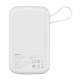 Повербанк портативний акумулятор Power Bank Baseus Qpow Pro Digital 20W 10000 mAh White PPQD020002