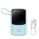 Повербанк портативний акумулятор Power bank Baseus Qpow Pro Digital 20W 10000 mAh Blue PPQD020003