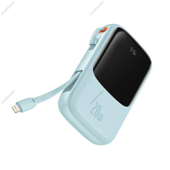 Повербанк портативний акумулятор Power bank Baseus Qpow Pro Digital 20W 10000 mAh Blue PPQD020003