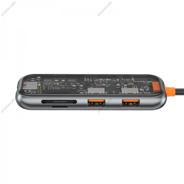 USB-Хаб WiWU CB005 Cyber Hub 5в1 Type-C to 3xUSB 3.0+SD+TF Space Grey