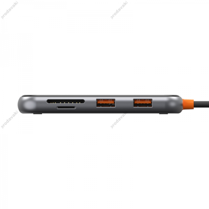 USB-Хаб WiWU CB005 Cyber Hub 5в1 Type-C to 3xUSB 3.0+SD+TF Space Grey