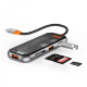USB-Хаб WiWU CB005 Cyber Hub 5в1 Type-C to 3xUSB 3.0+SD+TF Space Grey