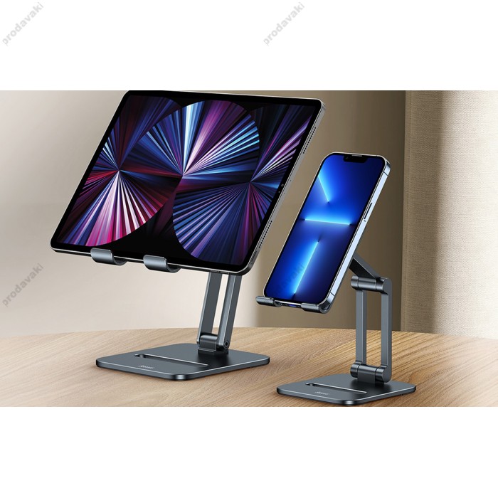Підставка Baseus Desktop Biaxial Foldable Metal Stand (for Phones) Grey LUSZ000013