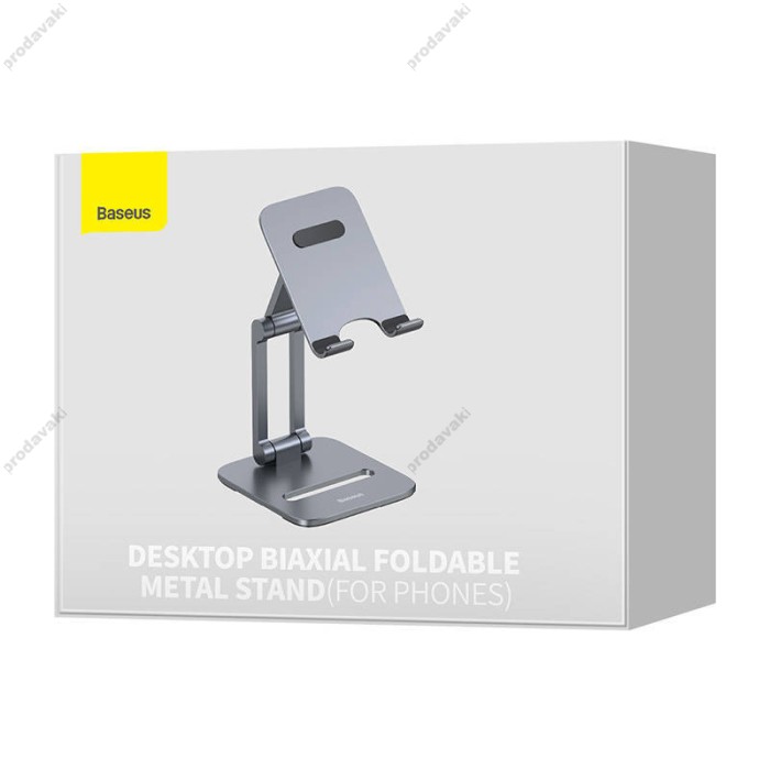 Підставка Baseus Desktop Biaxial Foldable Metal Stand (for Phones) Grey LUSZ000013