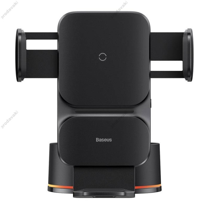 Автомобільний тримач із бездротовою зарядкою Baseus Wisdom Auto Alignment Car Mount Wireless Charger QI 15W Suction base Black CGZX000101