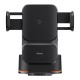 Автомобільний тримач із бездротовою зарядкою Baseus Wisdom Auto Alignment Car Mount Wireless Charger QI 15W Suction base Black CGZX000101