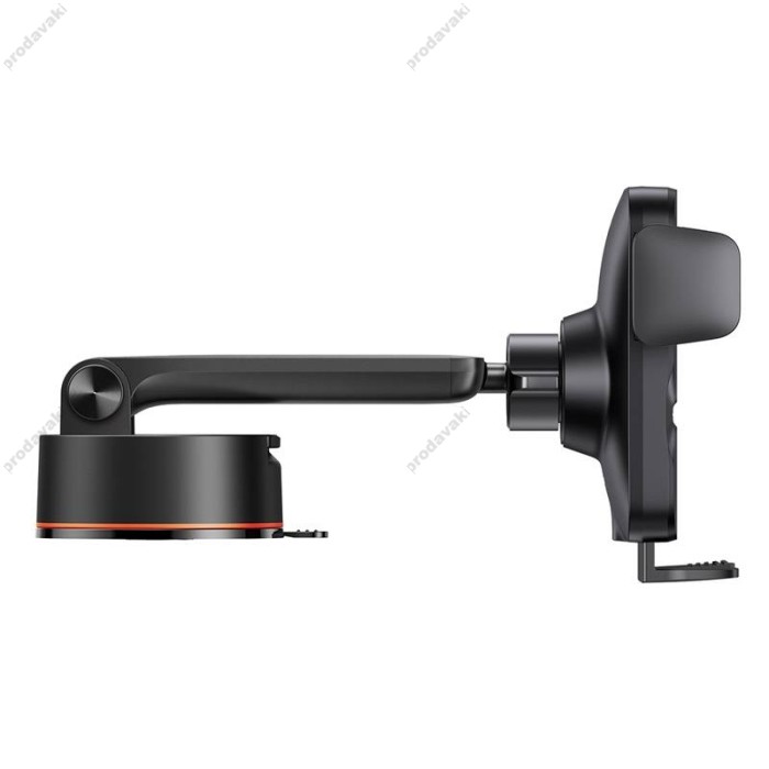Автомобільний тримач із бездротовою зарядкою Baseus Wisdom Auto Alignment Car Mount Wireless Charger QI 15W Suction base Black CGZX000101