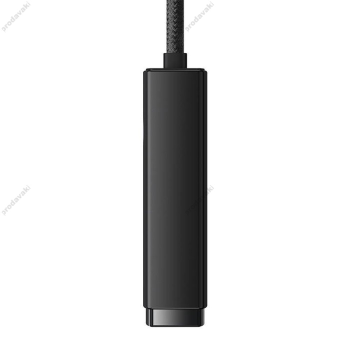 Мережевий адаптер Baseus Lite Series Ethernet Adapter Type-C to RJ45 100 Mbps 0.225m Black WKQX000201