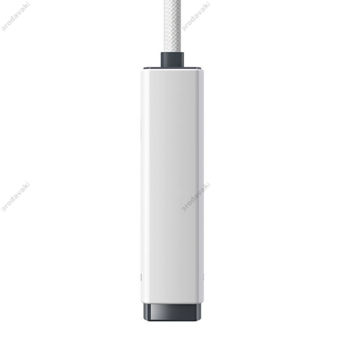 Мережевий адаптер Baseus Lite Series Ethernet Adapter Type-C to RJ45 1000 Mbps 0.225m White WKQX000302