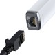 Мережевий адаптер Baseus Lite Series Ethernet Adapter Type-C to RJ45 1000 Mbps 0.225m White WKQX000302