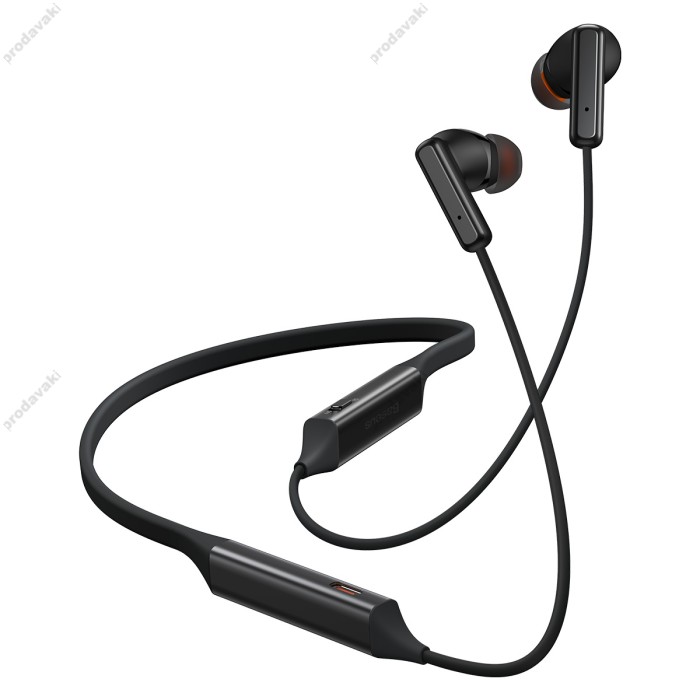 Бездротові Bluetooth навушники Baseus Bowie U2 Neckband Wireless Earphones Black BT 5.2 NGTU000001