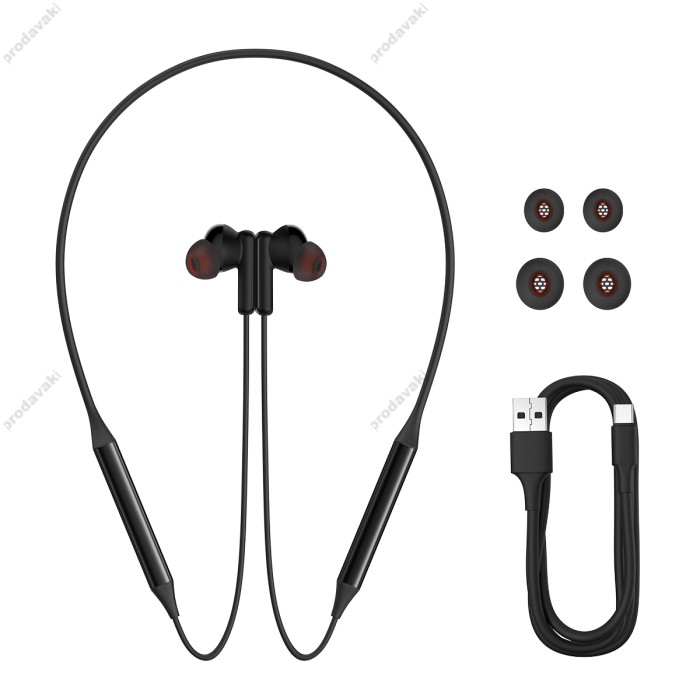 Бездротові Bluetooth навушники Baseus Bowie U2 Neckband Wireless Earphones Black BT 5.2 NGTU000001