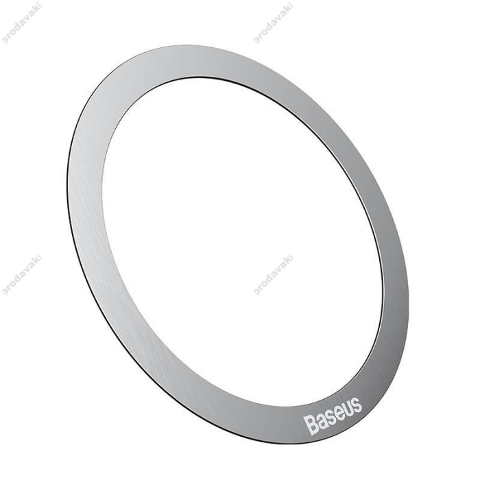 Пластини для магнітного тримача Baseus Halo Series Magnetic Metal Ring 2шт Silver PCCH000012