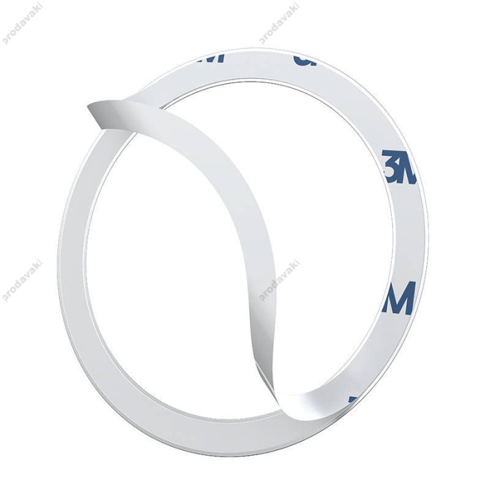 Пластини для магнітного тримача Baseus Halo Series Magnetic Metal Ring 2шт Silver PCCH000012