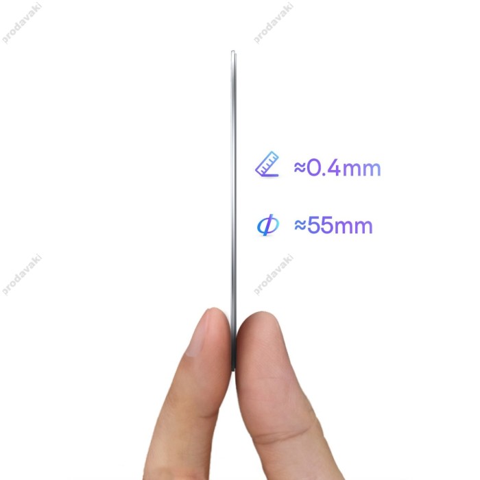 Пластини для магнітного тримача Baseus Halo Series Magnetic Metal Ring 2шт Silver PCCH000012