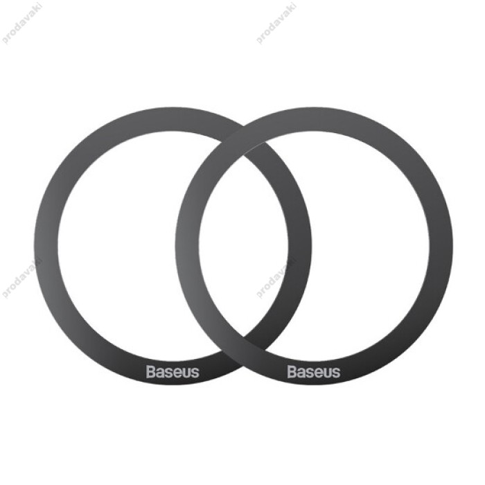 Пластини для магнітного тримача Baseus Halo Series Magnetic Metal Ring 2шт Black PCCH000001
