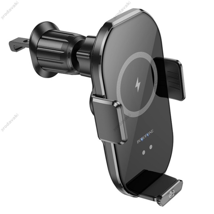 Автомобільний тримач із бездротовою зарядкою BOROFONE BH205 Rusher infrared wireless 15W Black