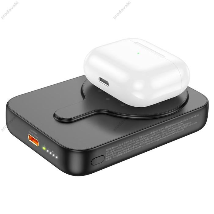 Повербанк портативний акумулятор Power Bank Hoco J117A Esteem MagSafe магнітний 20W 10000 mAh White