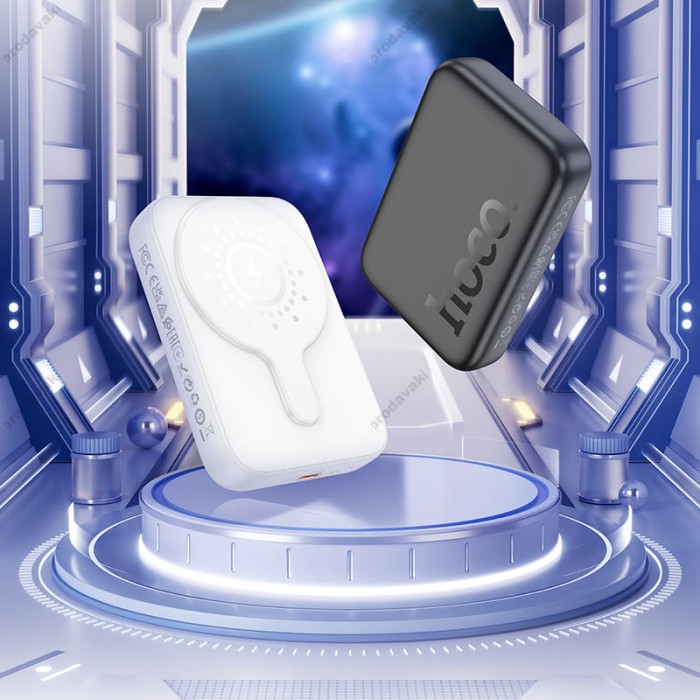 Повербанк портативний акумулятор Power Bank Hoco J117A Esteem MagSafe магнітний 20W 10000 mAh White