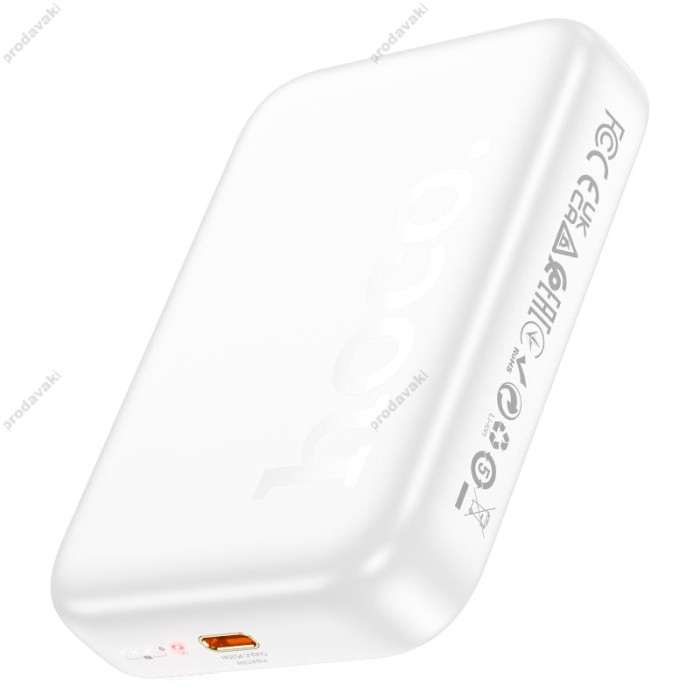 Повербанк портативний акумулятор Power Bank Hoco J117A Esteem MagSafe магнітний 20W 10000 mAh White