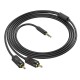 Аудіо адаптер подовжувач HOCO UPA28 2 RCA - Jack 3.5 2 pin AUX lotus audio cable (1.5М) стерео-кабель для пристроїв Чорний
