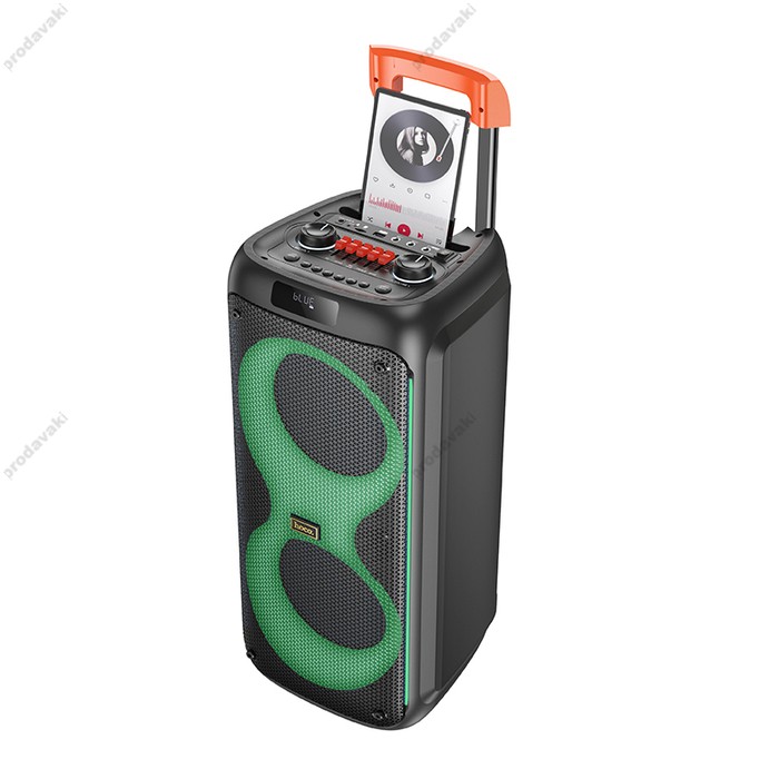 Портативна колонка Bluetooth HOCO HA7 Leader wireless dual-mic outdoor speaker 75W Black