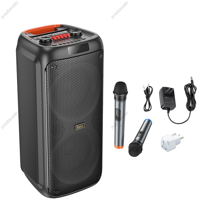 Портативна колонка Bluetooth HOCO HA7 Leader wireless dual-mic outdoor speaker 75W Black