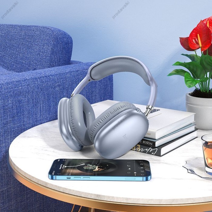 Бездротові Bluetooth навушники Hoco W35 Air Triumph headphones BT 5.3 Blue