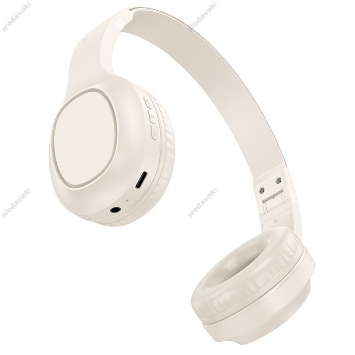Бездротові Bluetooth навушники HOCO W46 Charm headphones BT 5.3 Milky White
