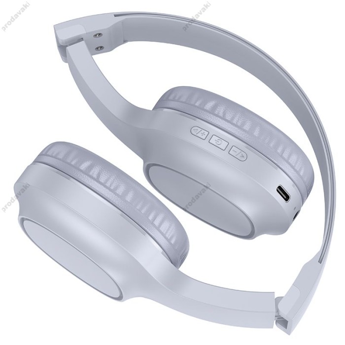 Бездротові Bluetooth навушники HOCO W46 Charm headphones BT 5.3 Light Blue