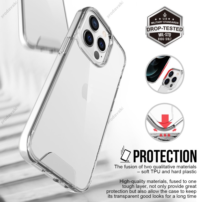Чохол Space Collection Drop Protection для iPhone 15 Plus прозорий