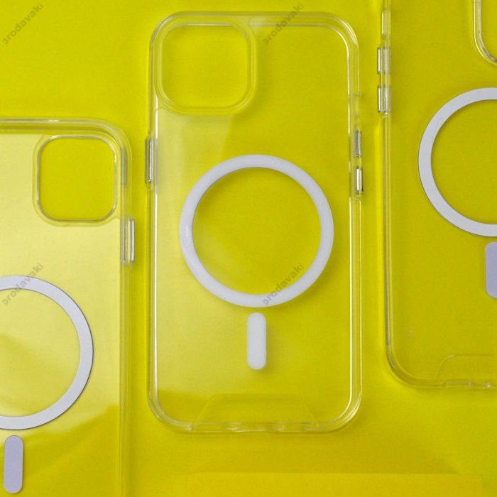 Чохол Space Collection Drop Protection MagSafe для iPhone 15 Plus прозорий