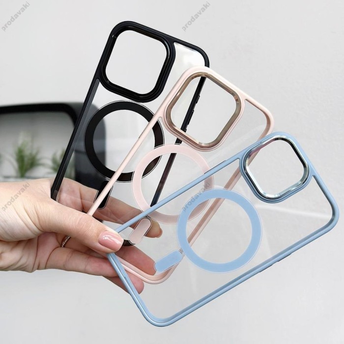 Чохол Color Clear Case with MagSafe iPhone 15 Plus Deep Purple