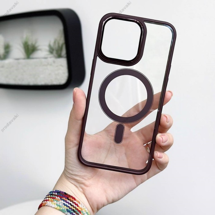 Чохол Color Clear Case with MagSafe iPhone 15 Plus Deep Purple