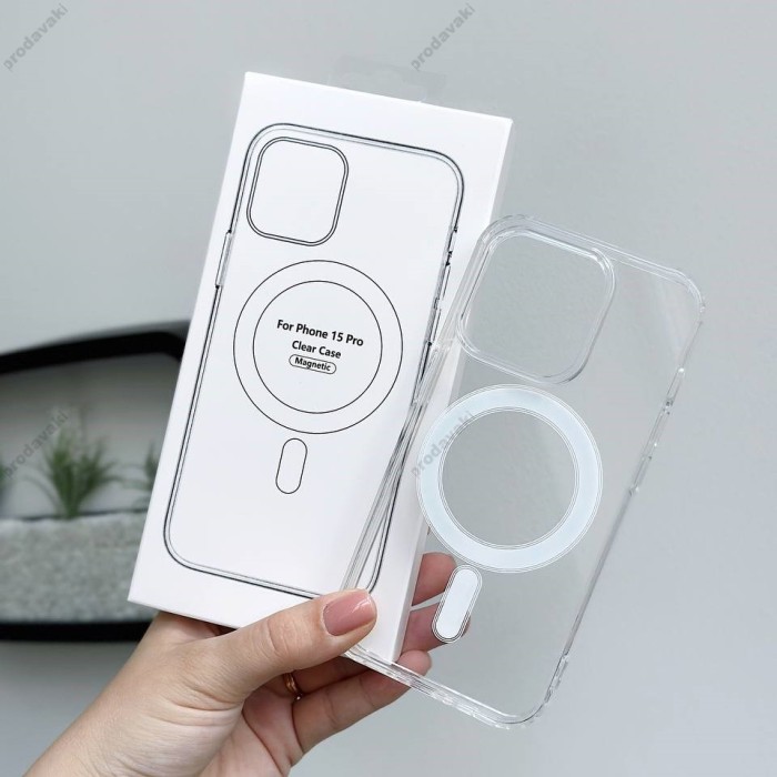 Чохол Clear Case MagSafe для iPhone 15 Plus прозорий