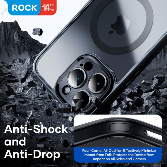 Чохол накладка Rock Guard Touch series matte Full MagSafe iPhone 15 Blue