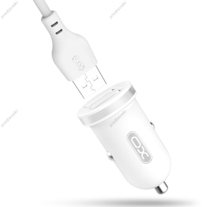 Автомобільний зарядний пристрій XO CC18 2USB 2.1A White