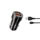 Автомобільний зарядний пристрій XO CC48 + Micro USB 2USB 2.4A Black