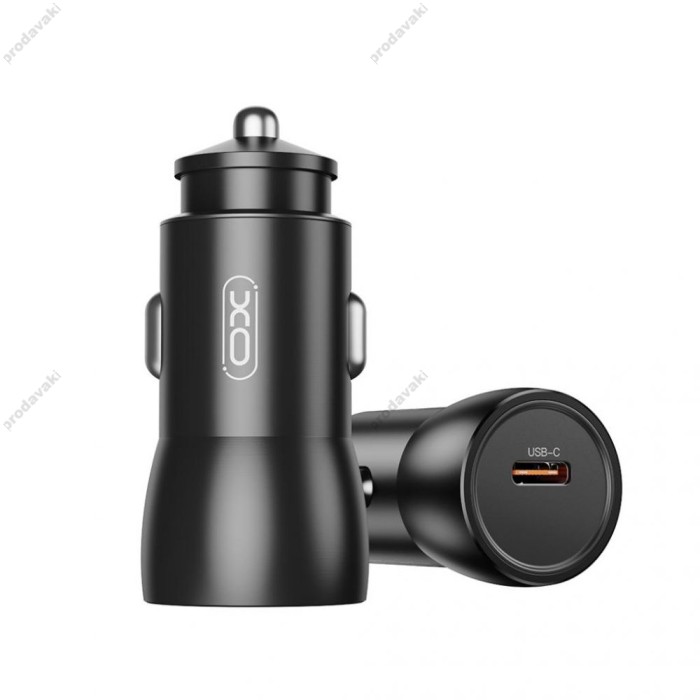 Автомобільний зарядний пристрій XO CC57 Car Charger Type-C Port PD25W Black