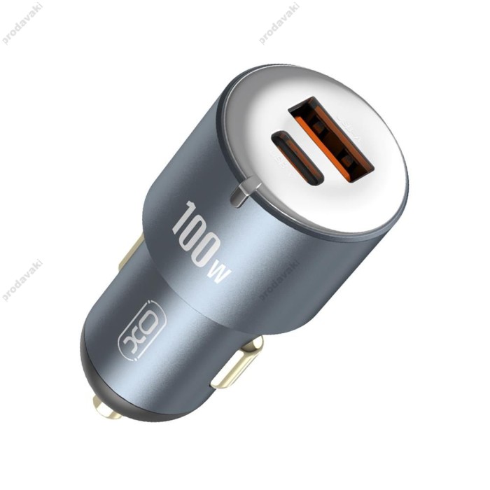 Автомобільний зарядний пристрій XO CC47 QC3.0 100W Black