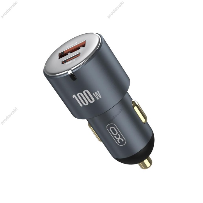 Автомобільний зарядний пристрій XO CC47 QC3.0 100W Black